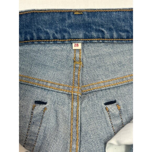 Levis High Rise Button-Fly Jeans Womens 28 Light Wash Raw Hem - Picture 4 of 12
